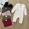 baby girl or boy cardigan style ribbed buttoned all in one romper suit