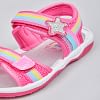 pink rainbow ribbon glitter sandals