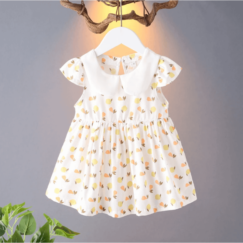 baby girls pear print summer dress