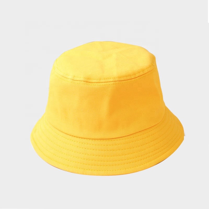 Kids yellow Cotton Bucket Sun Hat